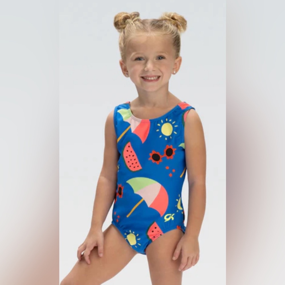 NWT GKids Beach Party Tank gymnastics tumbling dance Leotard Style #E5145 sz CXS